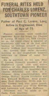 Announcement Charles (Carl) F. Lorenz